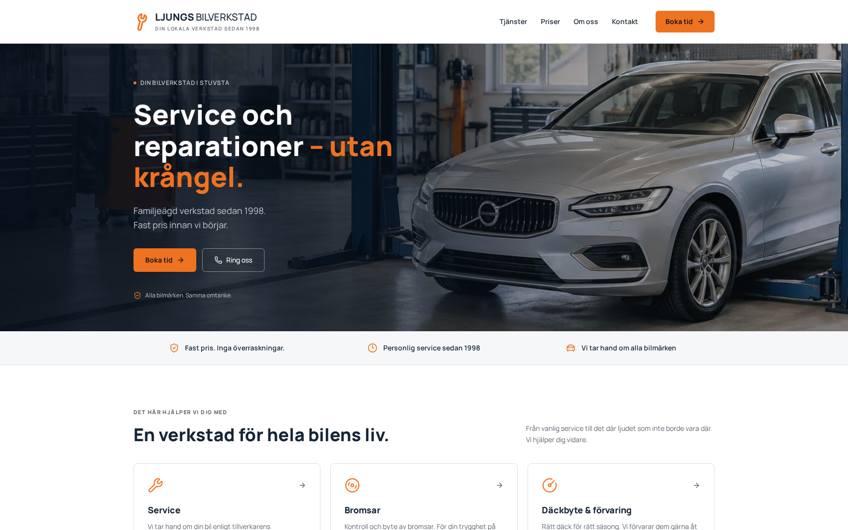 Exempel på hemsidor byggda av Gustav & Co